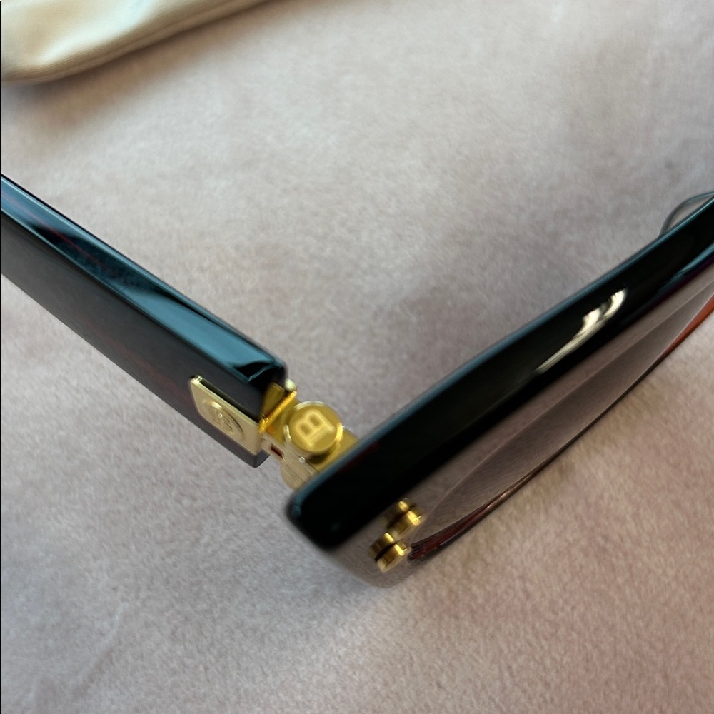 Balmain Paris Sunglasses Tortoise Shell With Gold… - image 5